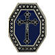 Pierścionek regulowany Krzyż, tło niebieskie s2