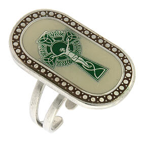 Ring with St Patrick's cross, ivory colour