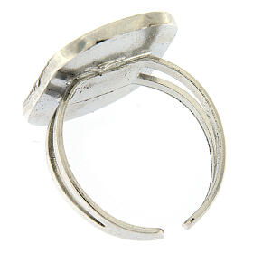 Bague réglable Croix Saint Patrick couleur ivoire s3