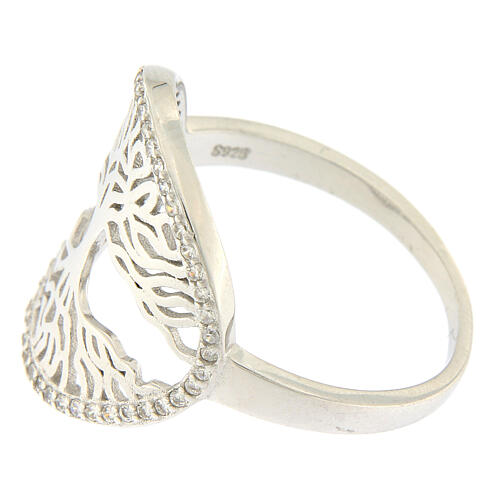 Tree of Life ring with zircons, 925 silver 3