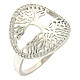 Tree of Life ring with zircons, 925 silver s1