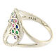 Tree of Life ring with colourful zircons, 925 silver s5