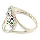 Anello argento 925 zirconi colorati Albero della Vita s3