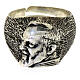 Mit dem Gesicht von Pater Pio verzierter verstellbarer Ring aus Silber 925 s2