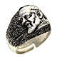 Adjustable ring with Padre Pio's portrait, 925 silver s1