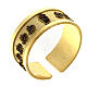 Adjustable ring of Saint Anthony, gold plated 925 silver s1