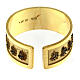 Adjustable ring of Saint Anthony, gold plated 925 silver s5
