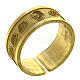 Verstellbarer vergoldeter Ring mit Pater Pius aus Silber 925 s1