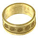 Verstellbarer vergoldeter Ring mit Pater Pius aus Silber 925 s3