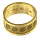 Verstellbarer vergoldeter Ring mit Pater Pius aus Silber 925 s4