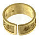 Verstellbarer vergoldeter Ring mit Pater Pius aus Silber 925 s5