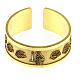 Verstellbarer vergoldeter Ring aus Silber 925 mit der Heiligen Rita s3