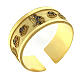 Adjustable ring of Saint Rita, gold plated 925 silver s1