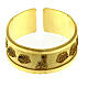 Verstellbarer Ring aus goldfarbigem Silber 925 mit Madonna von Lourdes s3