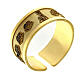 Adjustable ring of Our Lady of Lourdes, gold plated 925 silver s1