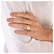 Adjustable ring of Our Lady of Lourdes, gold plated 925 silver s2