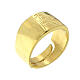 Adjustable ring with IHS engraving, gold plated 925 silver s1
