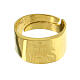 Adjustable ring with IHS engraving, gold plated 925 silver s2