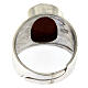 Verstellbarer Ring aus rhodiniertem Silber 925 mit Christus-Kamee s3