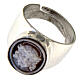 Signet ring with Jesus' cameo, rhodium-plated 925 silver, adjustable s4