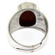 Anello argento 925 rodiato con cammeo Cristo regolabile s3