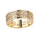 AMEN ring with Our Father prayer and zircon cross, gold plated 925 silver s3