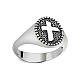 Cross ring in 925 silver AMEN burnished finish s3