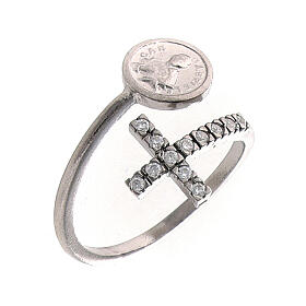Adjustable ring of St Gabriel, 0.06 in, 925 silver