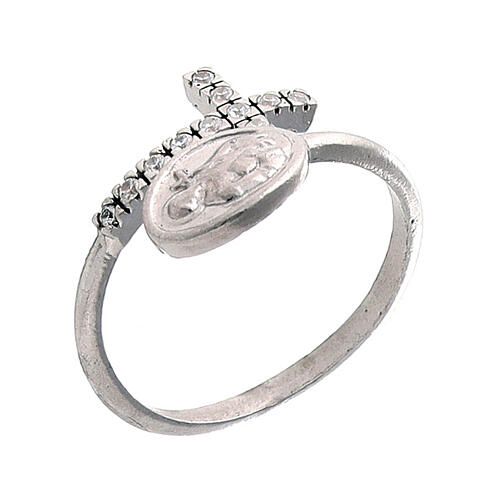 Franziskus Ring verstellbar Silber 925, 15 mm 2