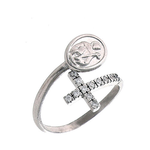 Adjustable ring of St Francis, 0.06 in, 925 silver 1