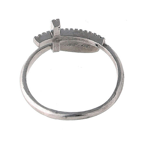 Saint Francis ring 15 mm adjustable 925 silver 4