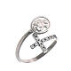 Saint Francis ring 15 mm adjustable 925 silver s1