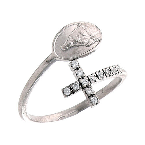 Adjustable ring of Our Lady of Tindari, 0.08 in, 925 silver 2