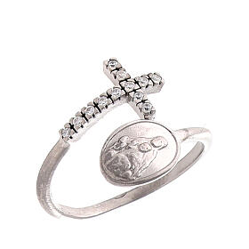 Adjustable 925 silver Our Lady of Tindari ring 20 mm