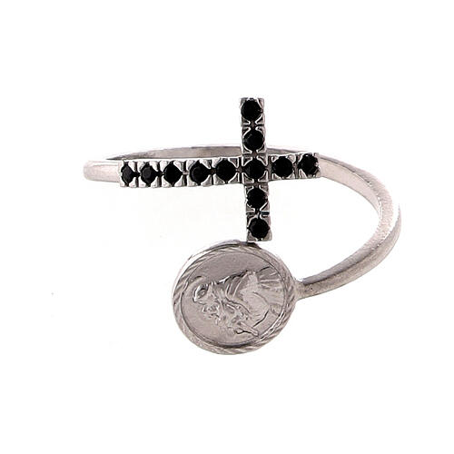 Verstellbarer Ring Heiliger Antonius 925 Silber 3