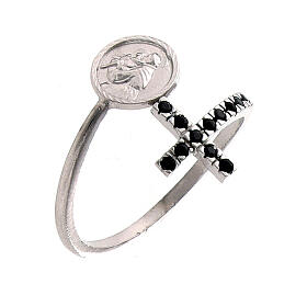 Adjustable ring of St Anthony, 0.08 in, 925 silver