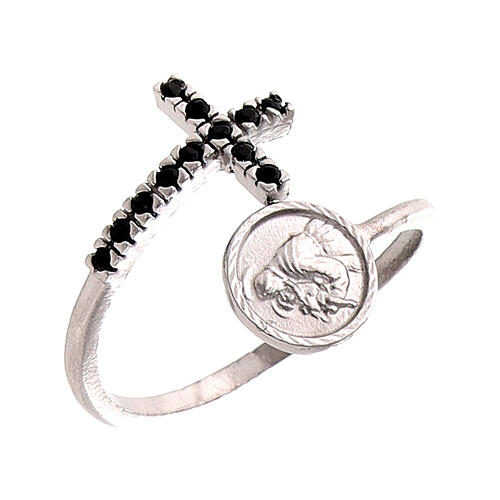 St. Anthony adjustable ring in 925 silver 1