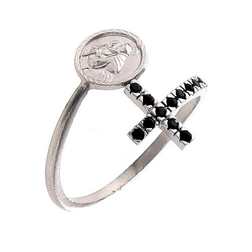 St. Anthony adjustable ring in 925 silver 2