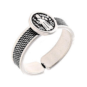 Ring of Saint Benedict, 925 silver, 0.07 in