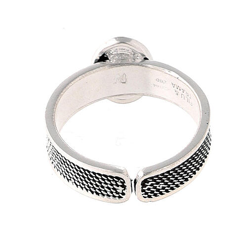 Saint Benedict ring silver 925 adjustable 3