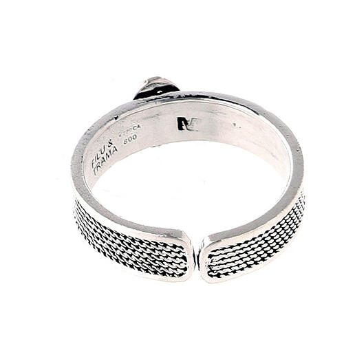 Verstellbarer Ring Unsere Liebe Frau von Lourdes 925 Silber 3