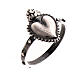 Rosary ring with Sacred Heart, 925 silver s1