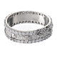 Band ring, rhodium-plated 925 silver, white rhinestones s2