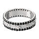 Band ring, black rhinestones, rhodium-plated 925 silver s2