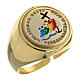 Jubilee 2025 bishop's ring in 925 gilded silver with enamel adjustable  s1