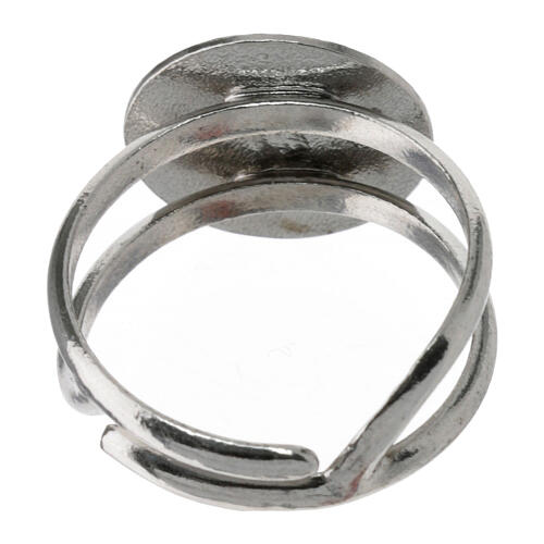 Ring zum Jubiläum 2025, größenverstellbar, 925er Silber, rhodiniert, Emaille 4
