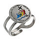 Adjustable ring with 2025 Jubilee enamelled logo, 925 silver s1