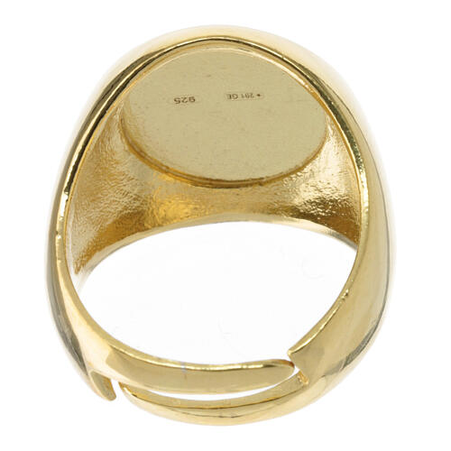 Bishop's ring with gold plated silver logo of the 2025 Jubilee 3