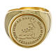 Anillo episcopal Jubileo 2025 logotipo neutral plata dorada s2