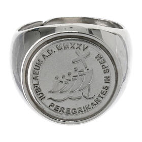 Jubilee 2025 silver bishop ring with neutral logo
